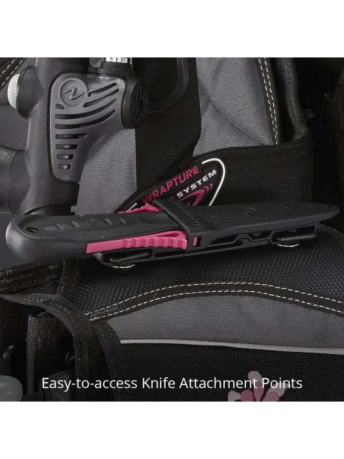 , view full size image of Front view of Product detail - LOTUS - Women's Dive BCD black/grey