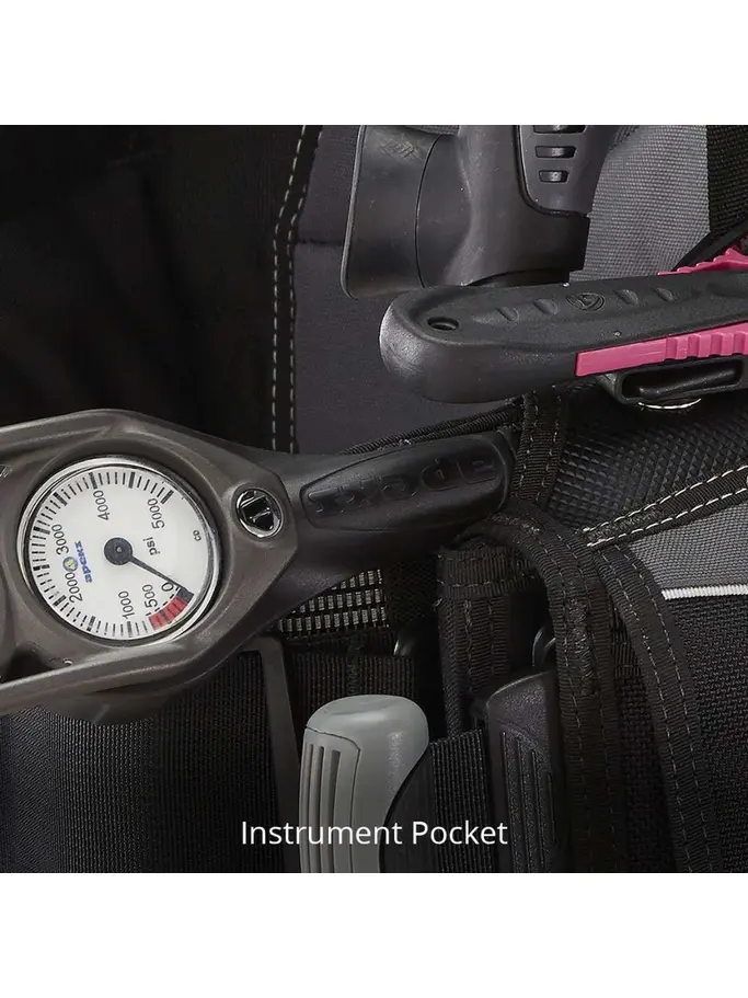 , view full size image of Front view of Product detail - LOTUS - Women's Dive BCD black/grey