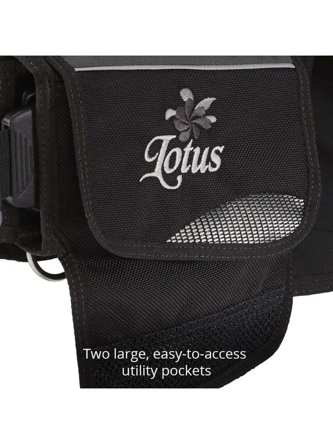 , view full size image of Front view of Product detail - LOTUS - Women's Dive BCD black/grey