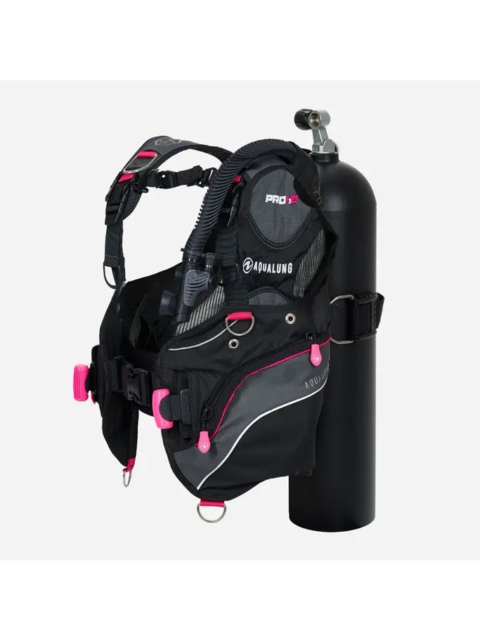 , Ver imagen de tamaño completo de Vista frontal de Product detail - PRO HD - Women's Dive BCD black/pink