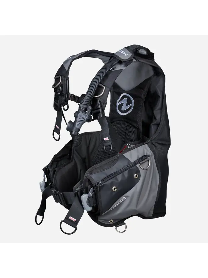 Out of Stock, view full size image of Front view of Product detail - AXIOM - Men's Dive BCD black/grey