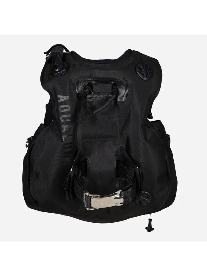 Out of Stock, view full size image of Front view of Product detail - AXIOM - Women's Dive BCD white/gold