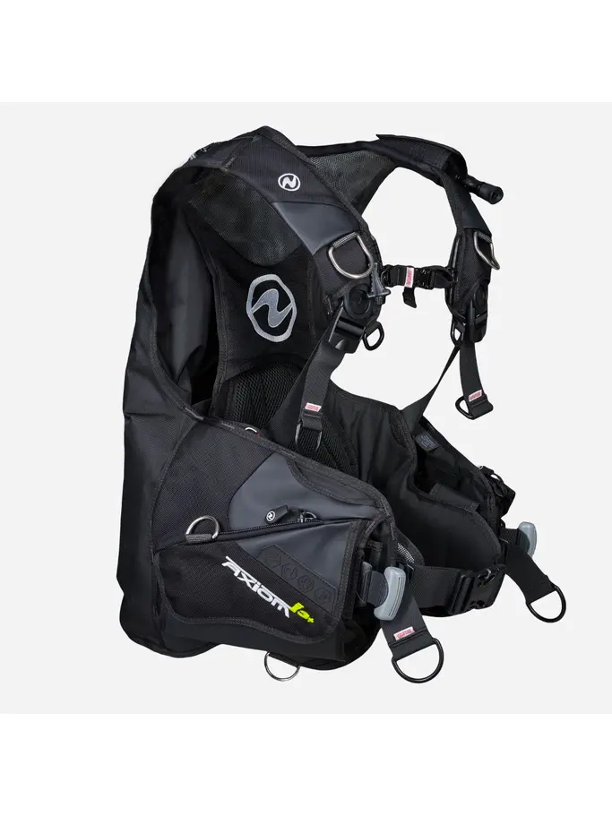 Out of Stock, view full size image of Front view of Product detail - AXIOM i3+ - Men's Dive BCD black/grey