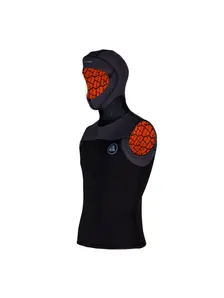 Display front view 2 of Product detail - THERMIQ - Men's 5/3mm Hooded Vest black/grey