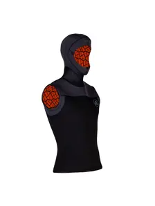 Display front view 4 of Product detail - THERMIQ - Men's 5/3mm Hooded Vest black/grey