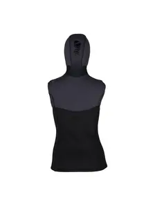 Display front view 3 of Product detail - THERMIQ - Women's 5/3mm Hooded Vest black/grey