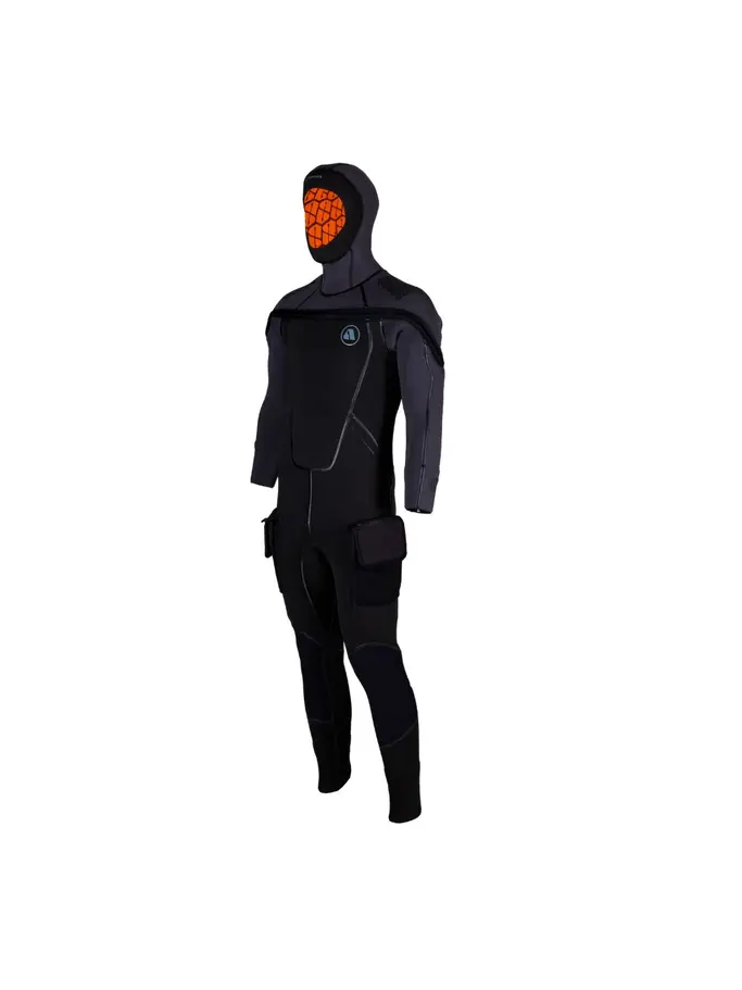 , Ansicht Großes Bild der Vorderseite Product detail - THERMIQ ADV - Men's Wetsuit 8/7mm black/grey