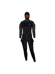 Display front view 1 of Product detail - THERMIQ ADV - Women's Wetsuit 8/7mm black/silver