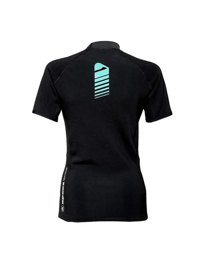 , view full size image of Front view of Product detail - THERMIQ CARBON - Women's Short Sleeve black/yellow