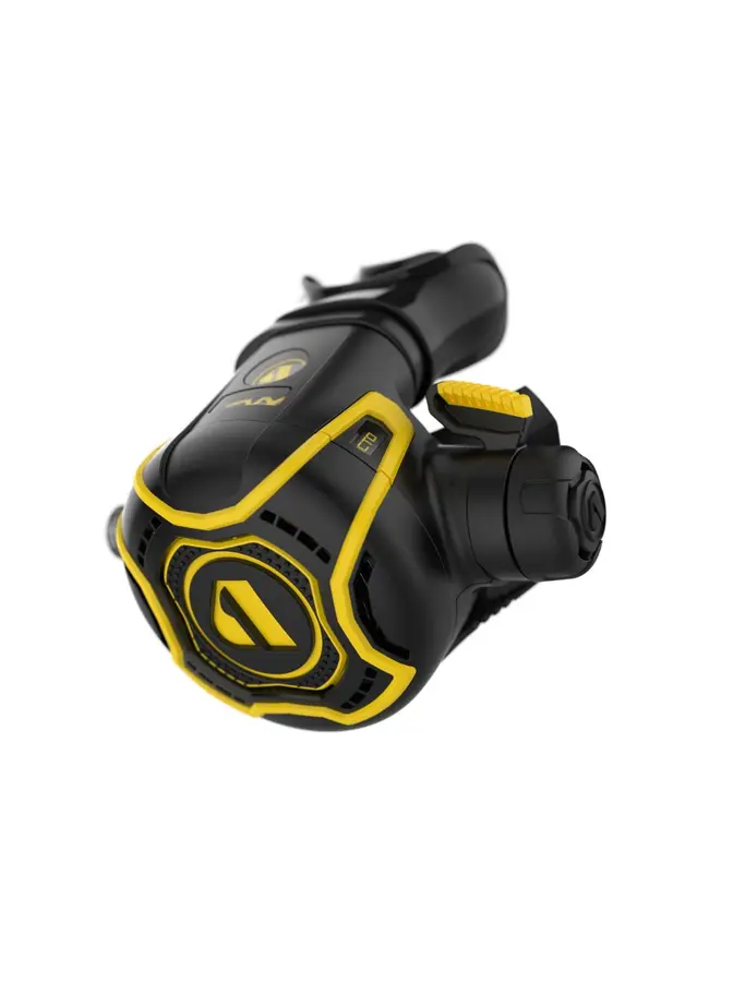 , view full size image of Front view of Product detail - EVX OCTOPUS - Dive Regulator black/yellow