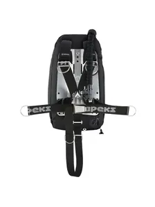 Display front view 1 of Product detail - WTX-D30 COMPLETE KIT - Dive BCD with Stainless steel plate black/grey