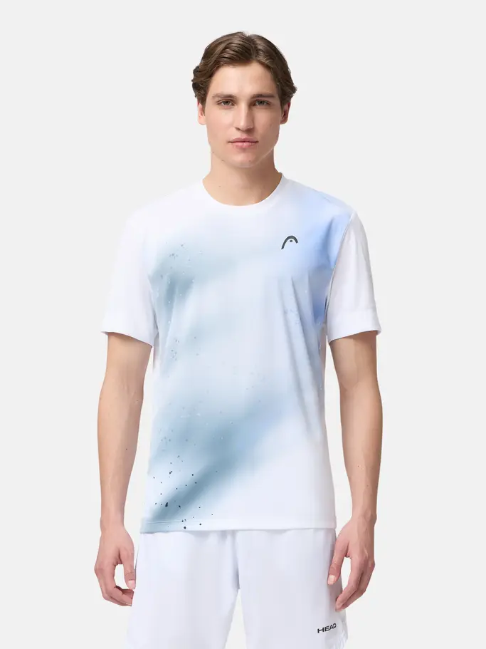 Sale, view full size image of Front view of Product detail - TOPSPIN T-Shirt Men navy/print vision m