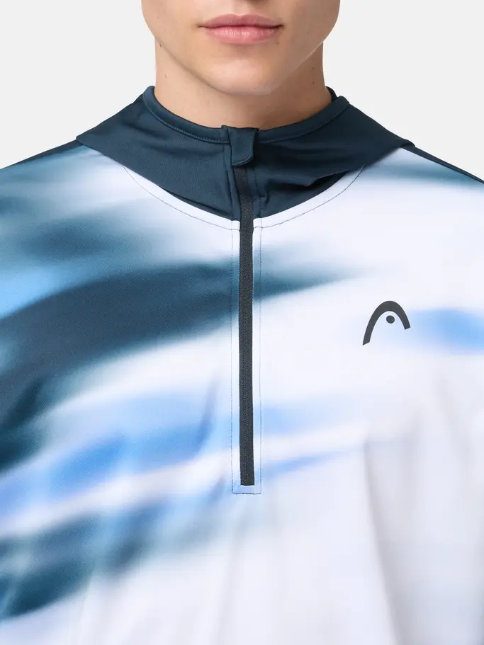 Sale, visualizzare l'immagine full size della vista frontale di Product detail - TOPSPIN Hoodie Men navy/print vision ii