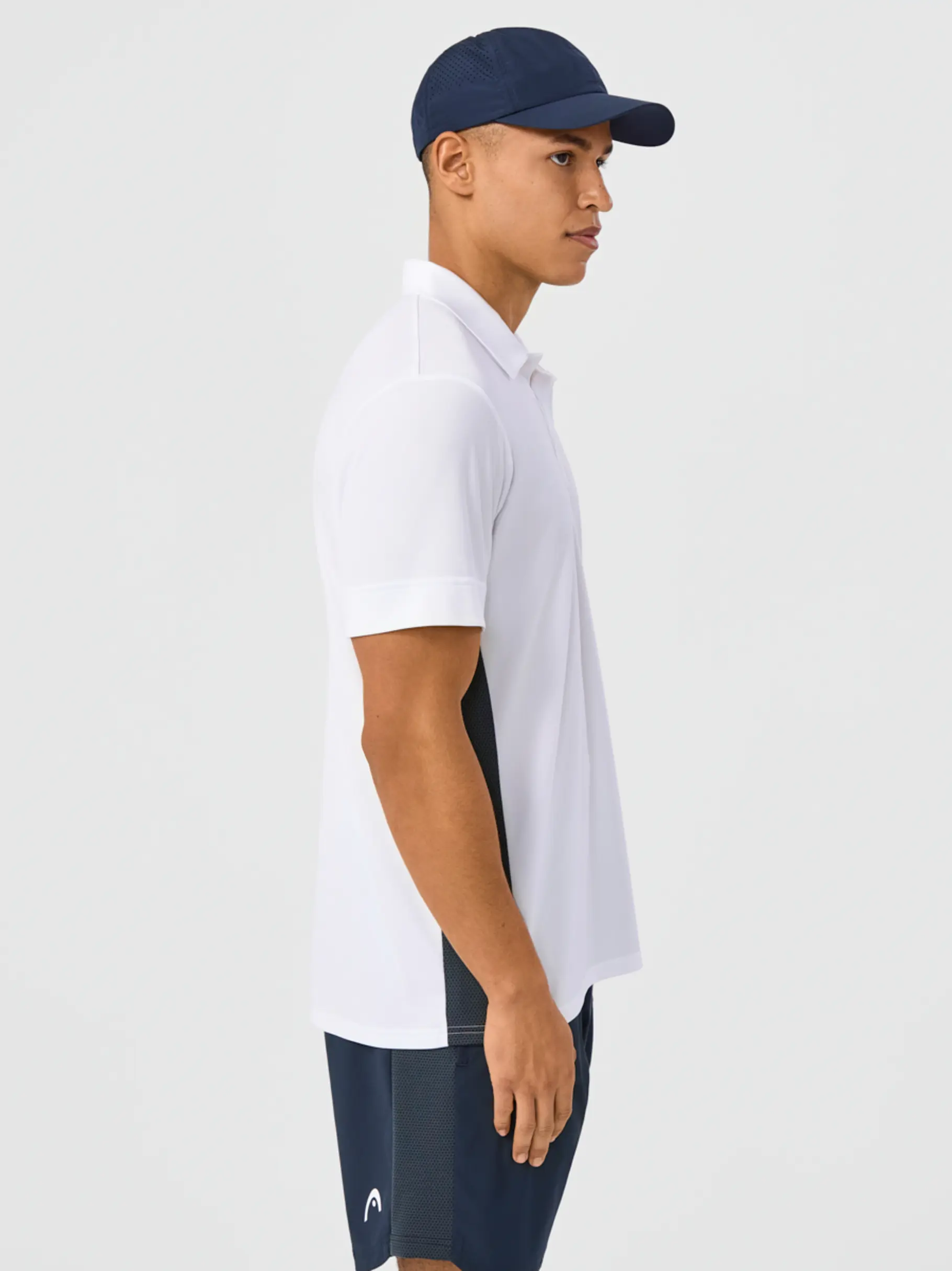Sale, view full size image of Front view of Product detail - SLICE Polo Shirt Men white
