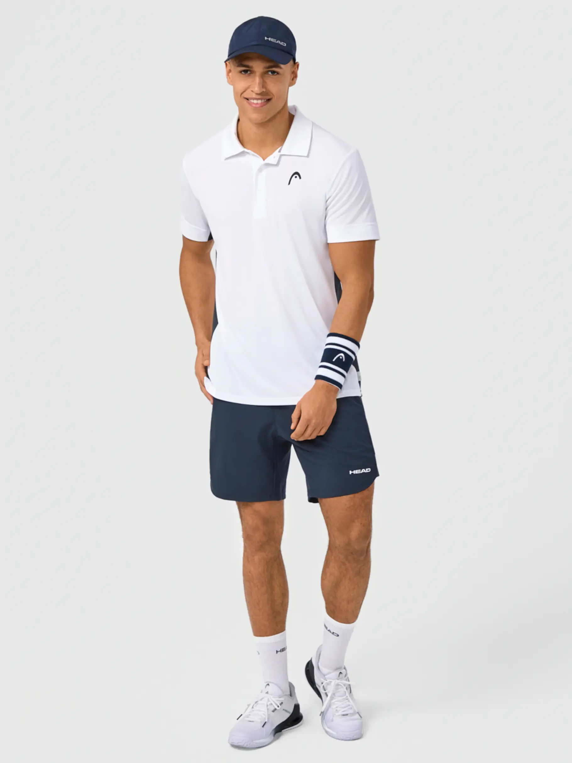 Sale, view full size image of Front view of Product detail - SLICE Polo Shirt Men white