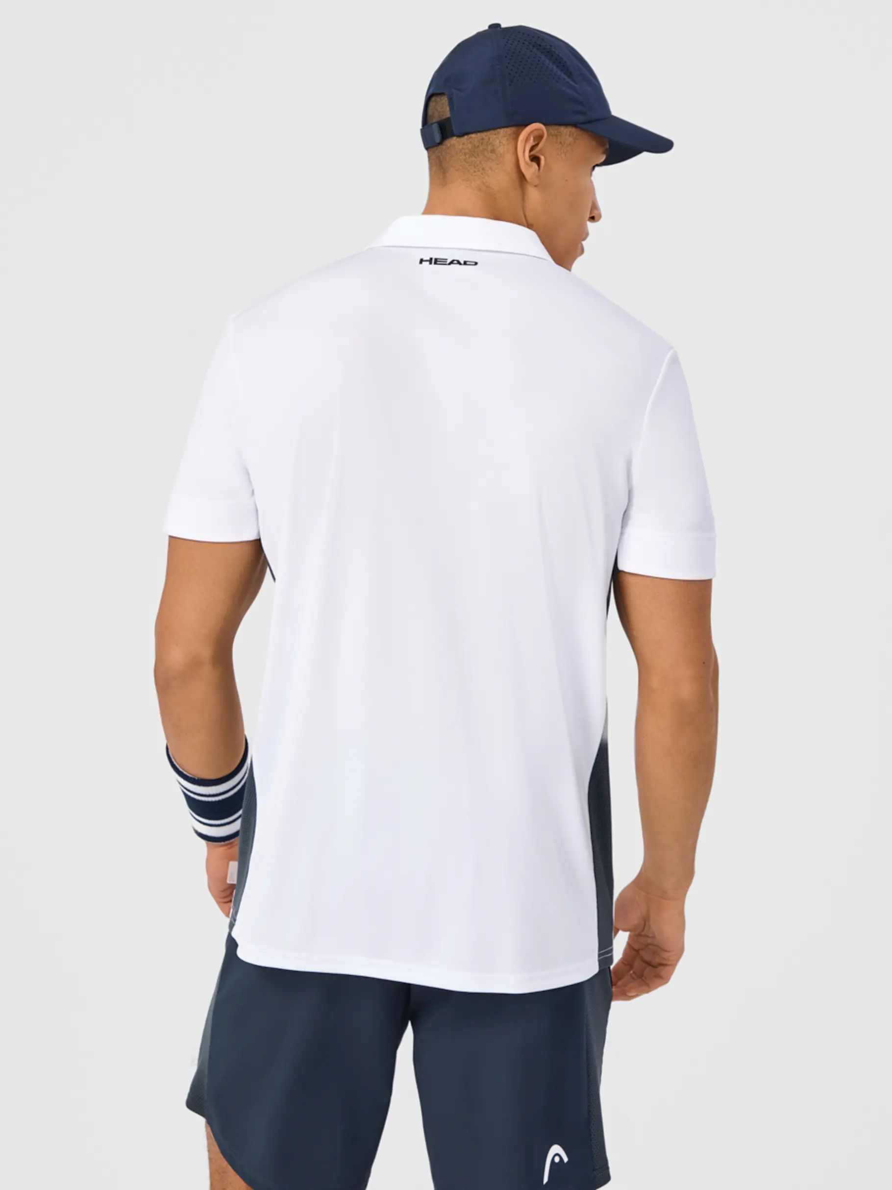 Sale, view full size image of Front view of Product detail - SLICE Polo Shirt Men white