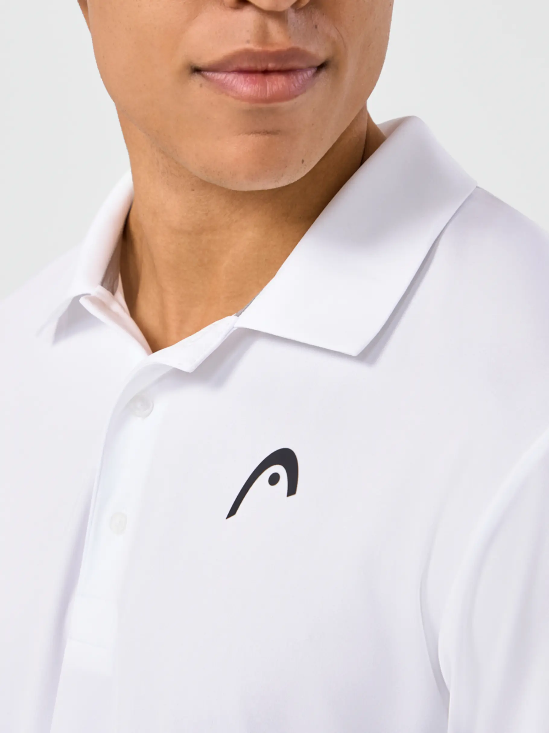 Sale, view full size image of Front view of Product detail - SLICE Polo Shirt Men white