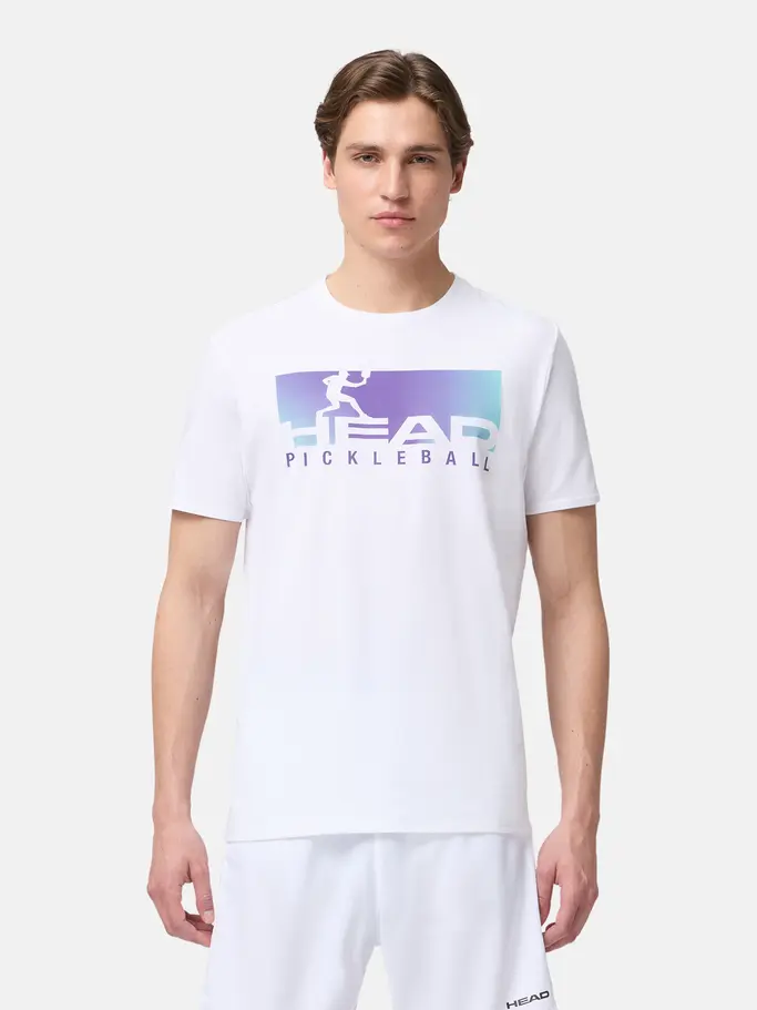 Sale, view full size image of Front view of Product detail - VISION T-Shirt Men white/purple