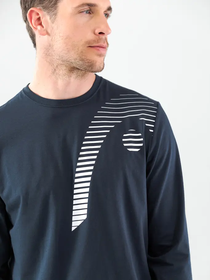, view full size image of Front view of Product detail - CLUB 21 CLIFF LS Men navy