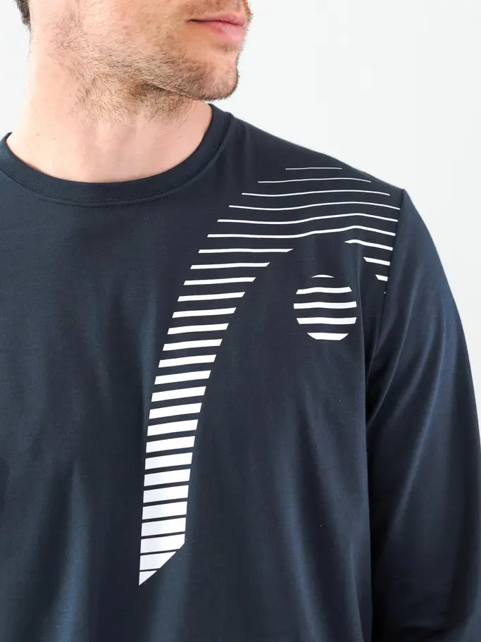 , view full size image of Front view of Product detail - CLUB 21 CLIFF LS Men navy