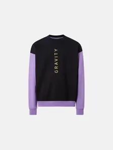 Display front view 1 of Product detail - GRAVITY Crewneck Unisex alight lilac/black
