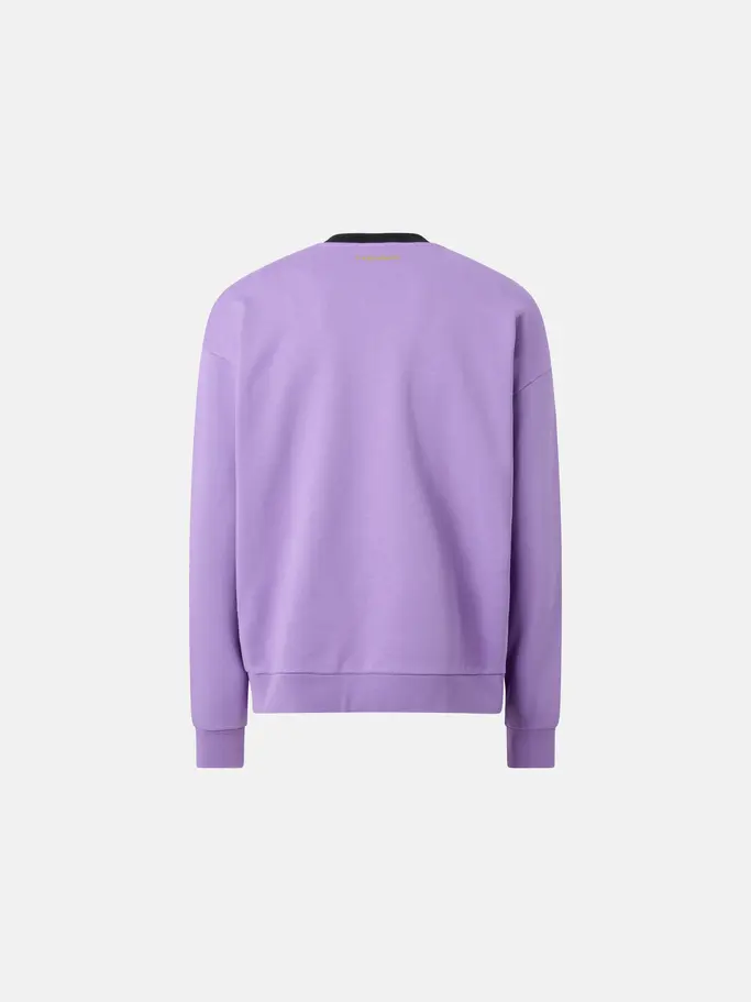Club head,New, weergave van volledige grootte van vooraanzicht van Product detail - GRAVITY Crewneck Unisex alight lilac/black