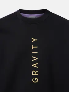 Display front view 3 of Product detail - GRAVITY Crewneck Unisex alight lilac/black