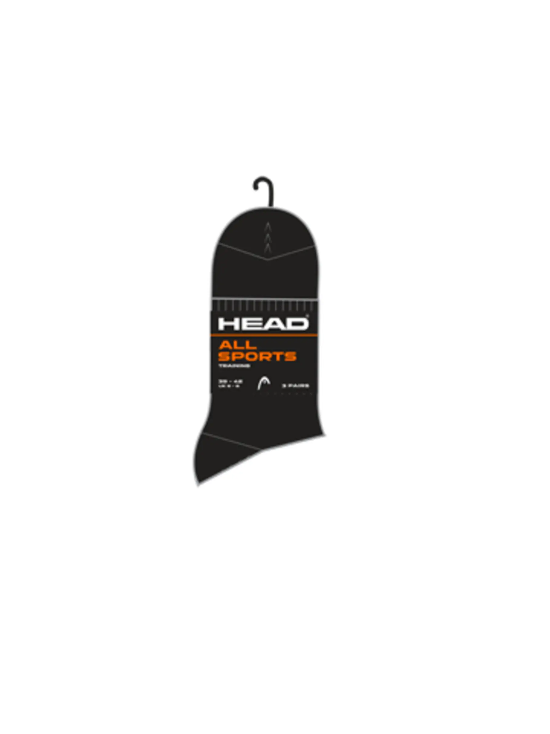 , view full size image of Front view of Product detail - SOCKS TENNIS 3P CLUB Short Crew black