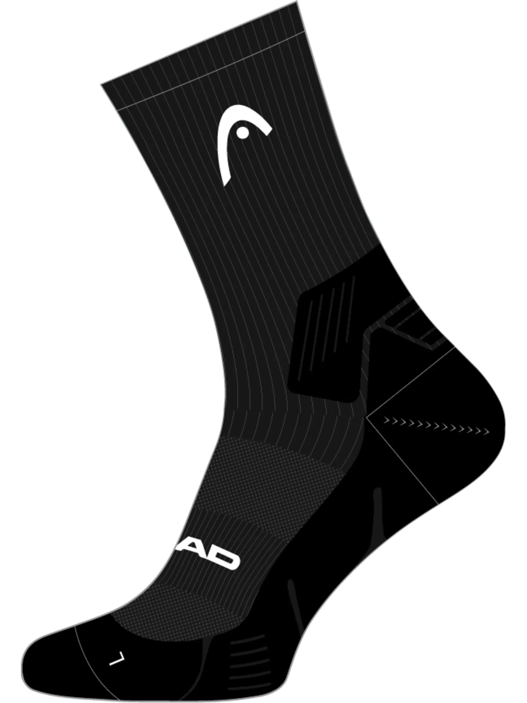 Sale, view full size image of Front view of Product detail - SOCKS TENNIS 1P Crew black