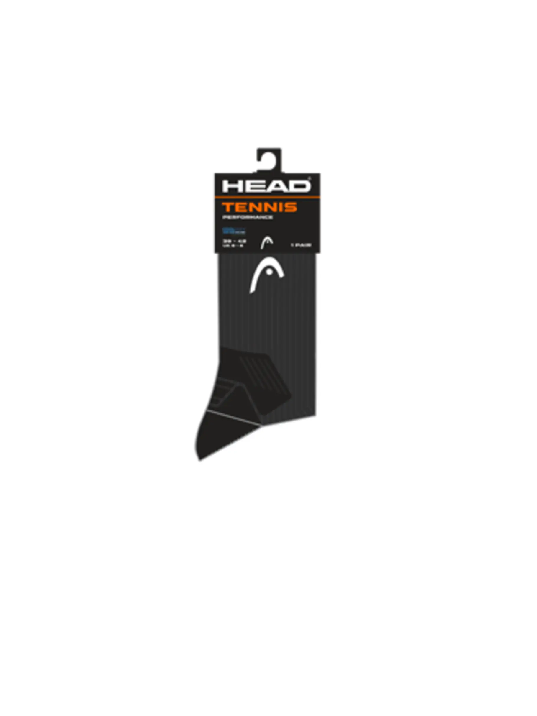 Sale, view full size image of Front view of Product detail - SOCKS TENNIS 1P Crew black