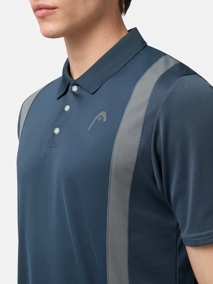 , view full size image of Front view of Product detail - CLUB 25 TECH Polo Shirt Men navy