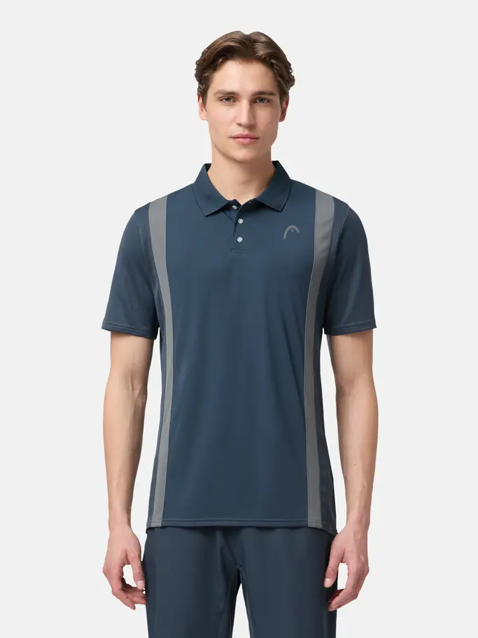 , view full size image of Front view of Product detail - CLUB 25 TECH Polo Shirt Men navy