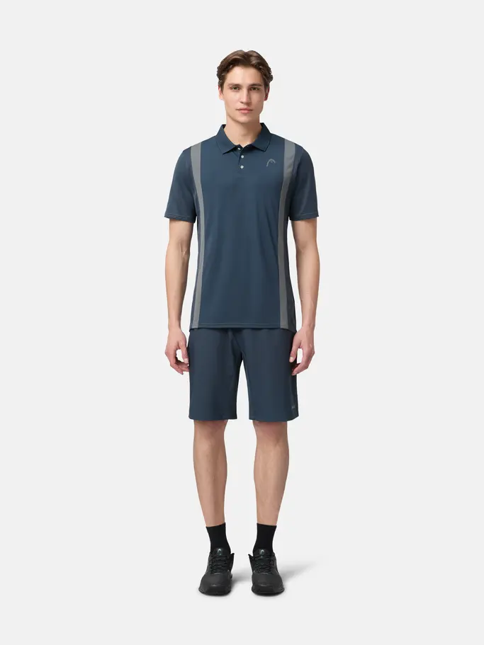 , view full size image of Front view of Product detail - CLUB 25 TECH Polo Shirt Men navy