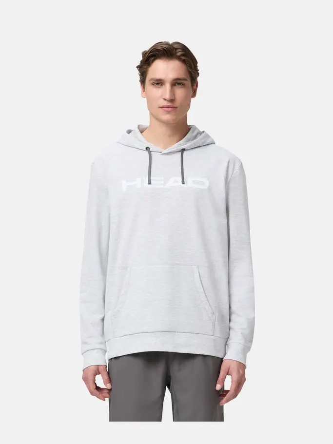 , view full size image of Front view of Product detail - CLUB ORIGINAL Hoodie Men grey melange