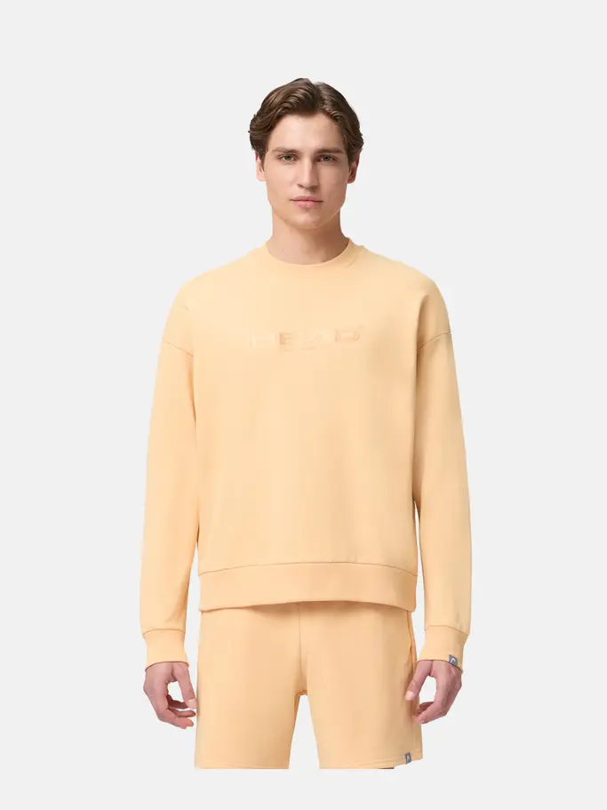Sale, voir image en taille réelle de la vue frontale de Product detail - MOTION Crewneck Unisex apricot