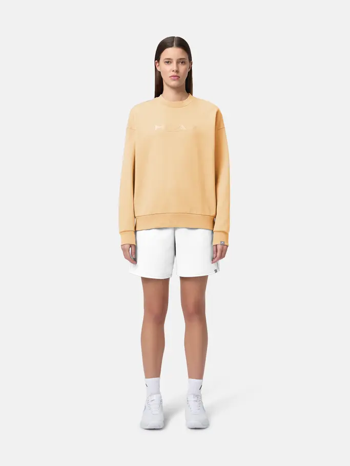 Sale, voir image en taille réelle de la vue frontale de Product detail - MOTION Crewneck Unisex apricot