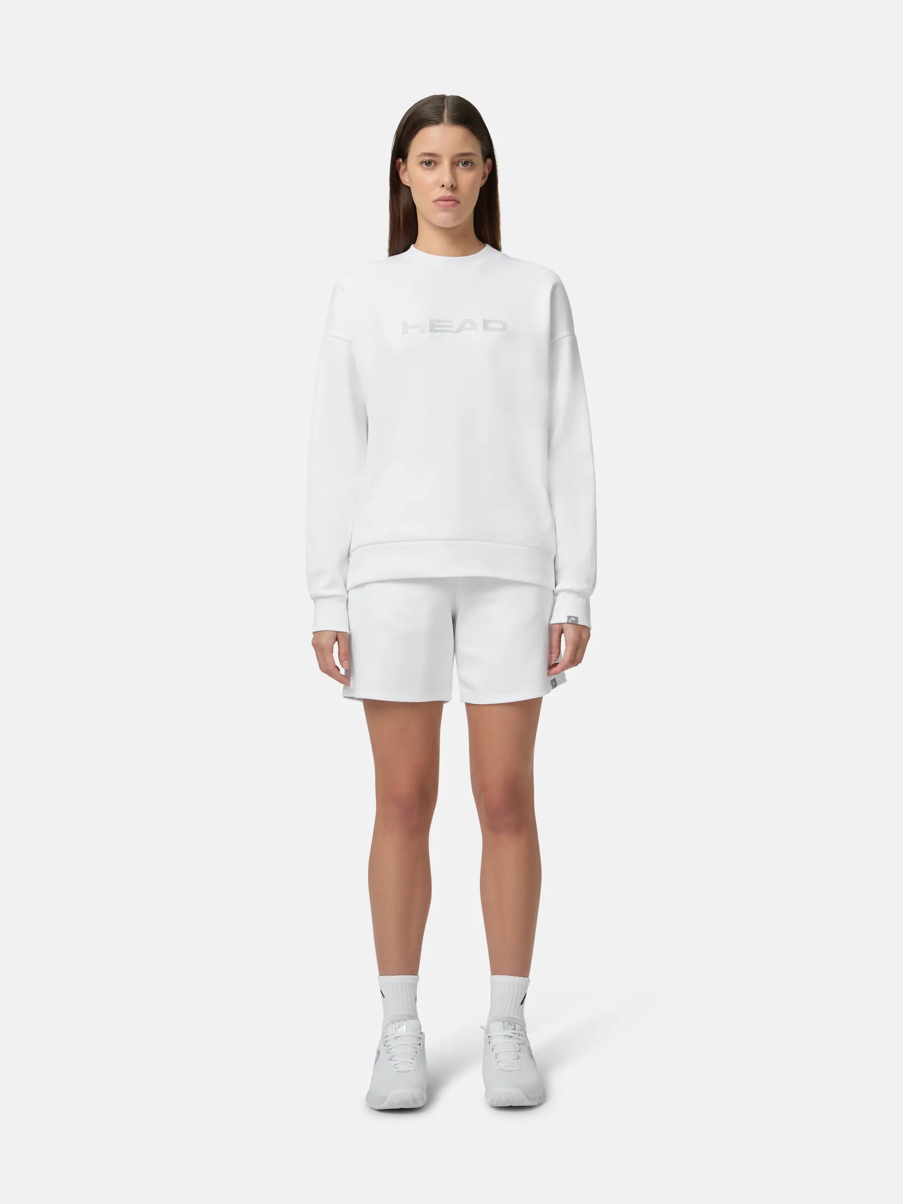 , weergave van volledige grootte van vooraanzicht van Product detail - MOTION Crewneck Unisex white