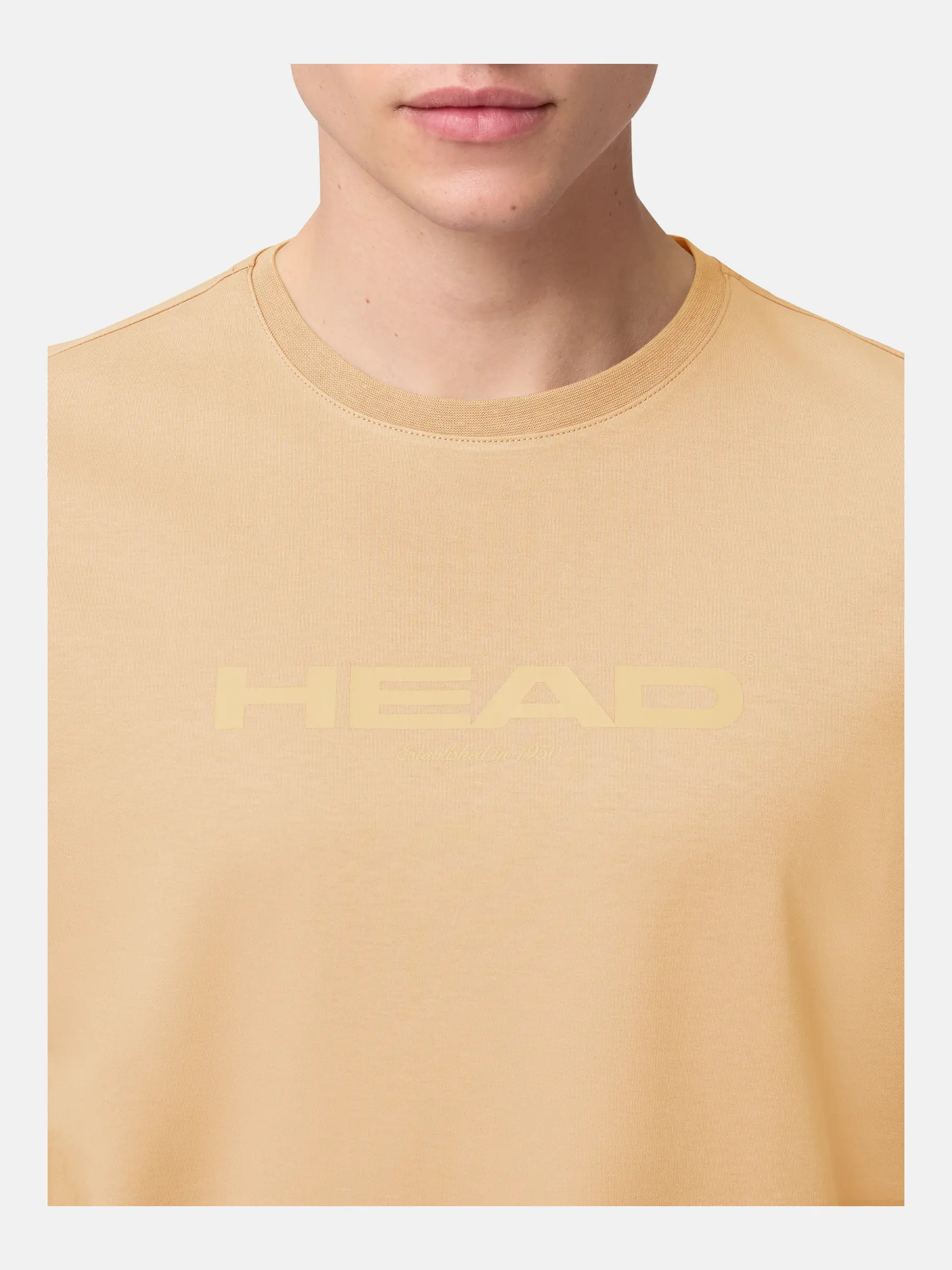 , weergave van volledige grootte van vooraanzicht van Product detail - MOTION T-Shirt Men apricot