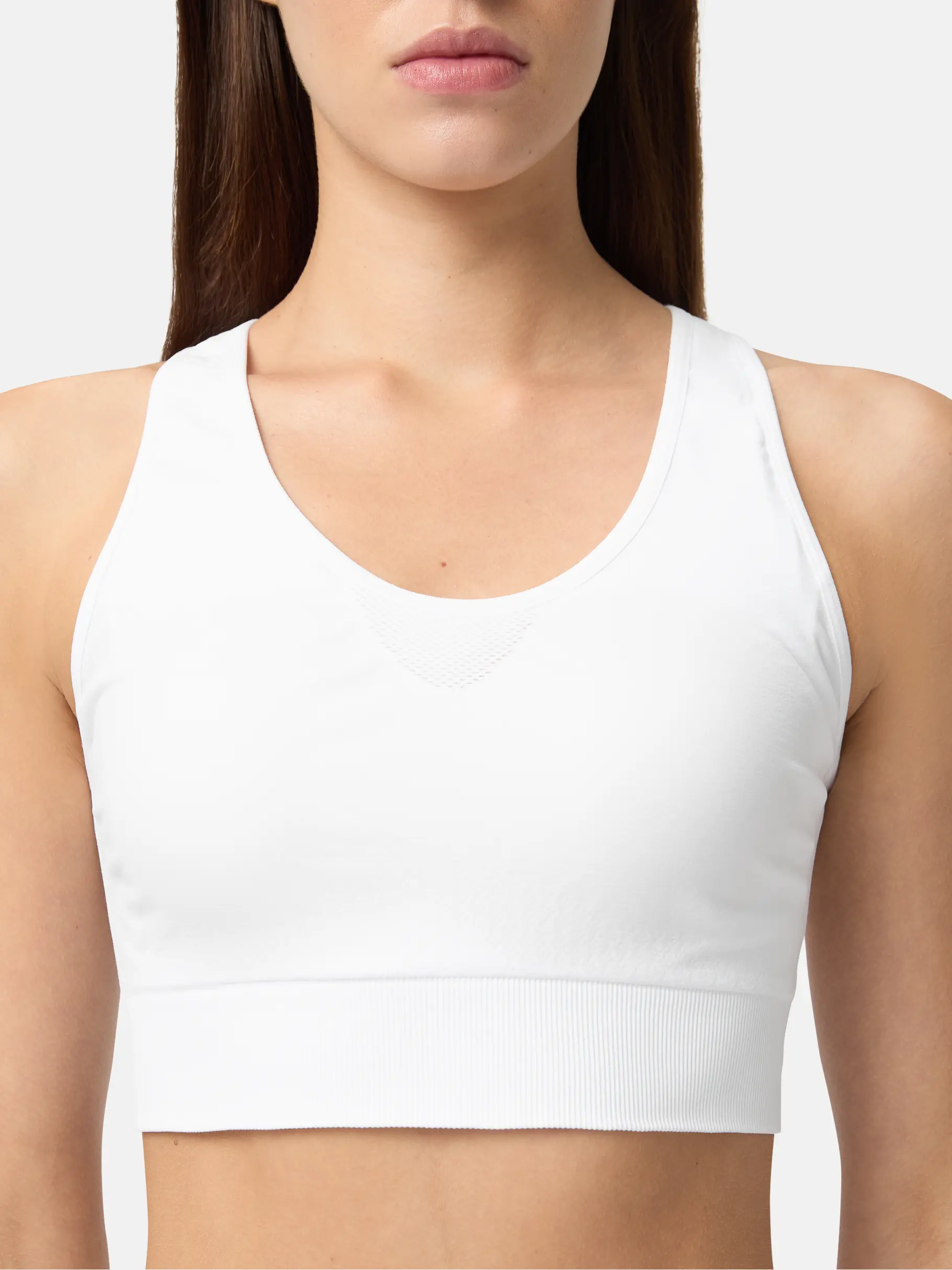 , view full size image of Front view of Product detail - FLEX Seamless Bra Women white