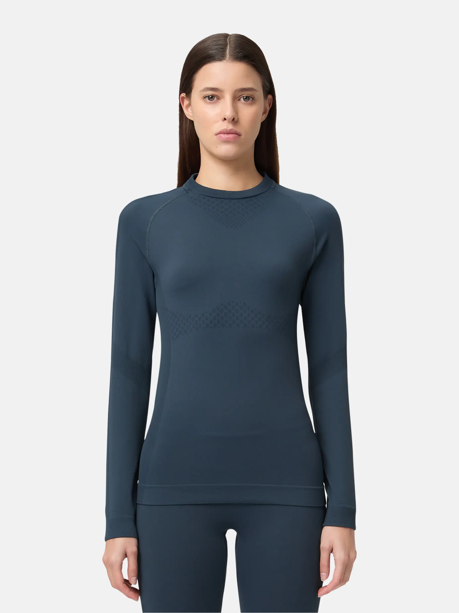 New, weergave van volledige grootte van vooraanzicht van Product detail - FLEX Seamless LS Women navy