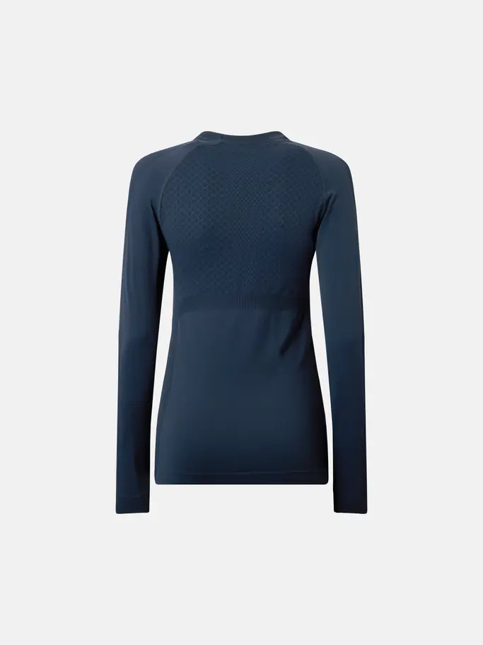 , view full size image of Front view of Product detail - FLEX Seamless LS Women navy