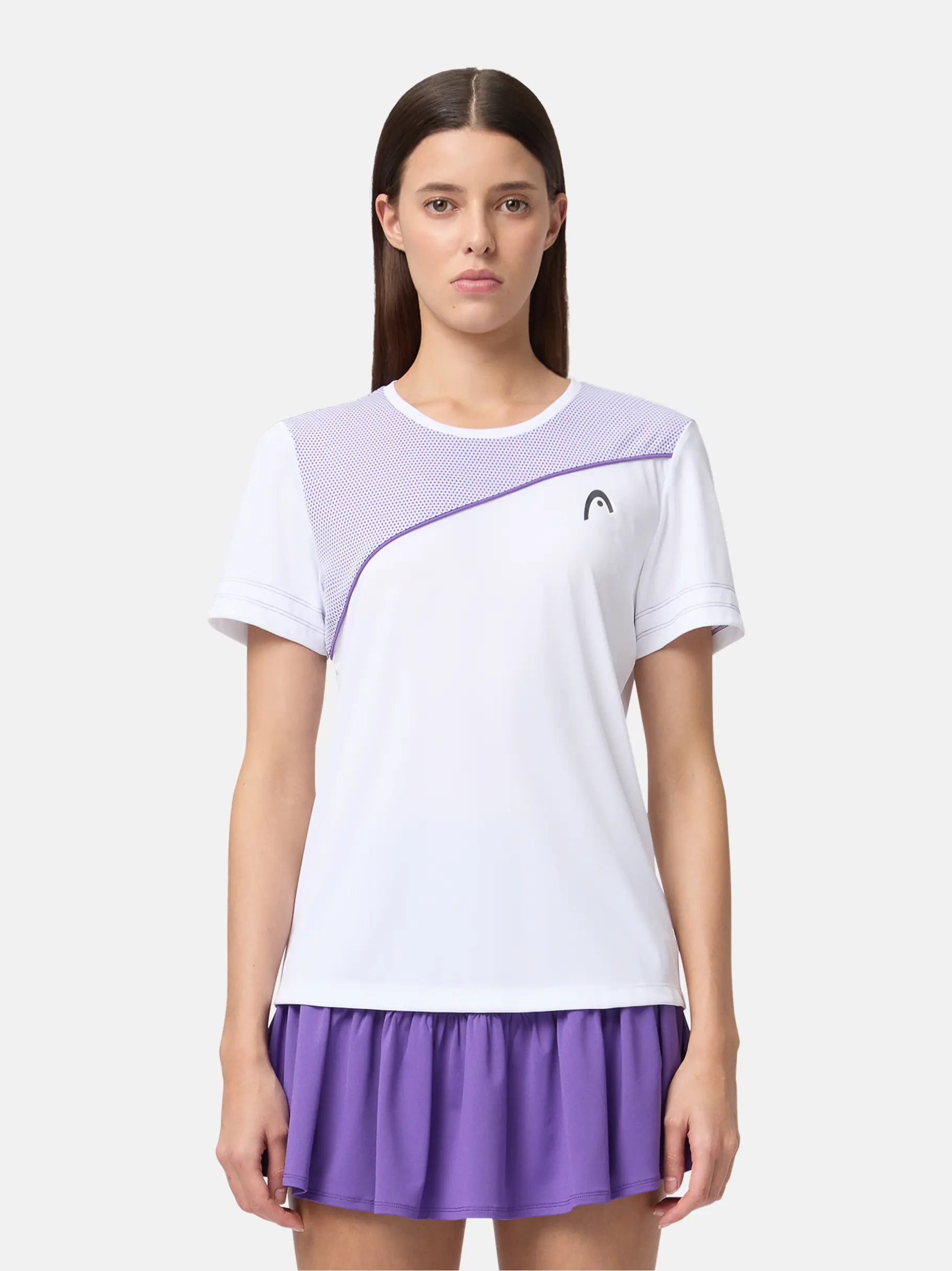 New, weergave van volledige grootte van vooraanzicht van Product detail - TIE-BREAK T-Shirt Women white/purple