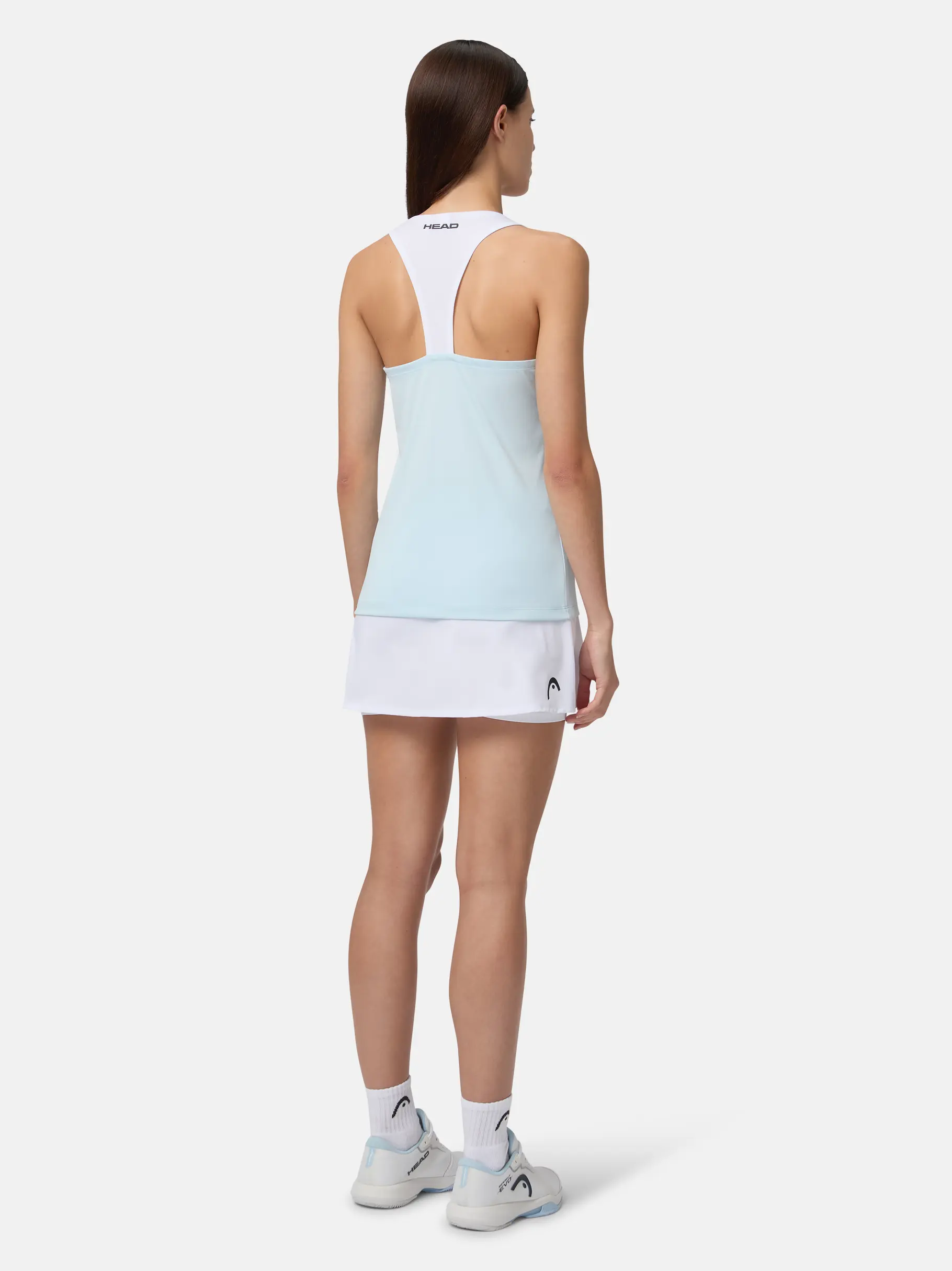 New, view full size image of Front view of Product detail - SPIRIT Tank Top Women light blue/white