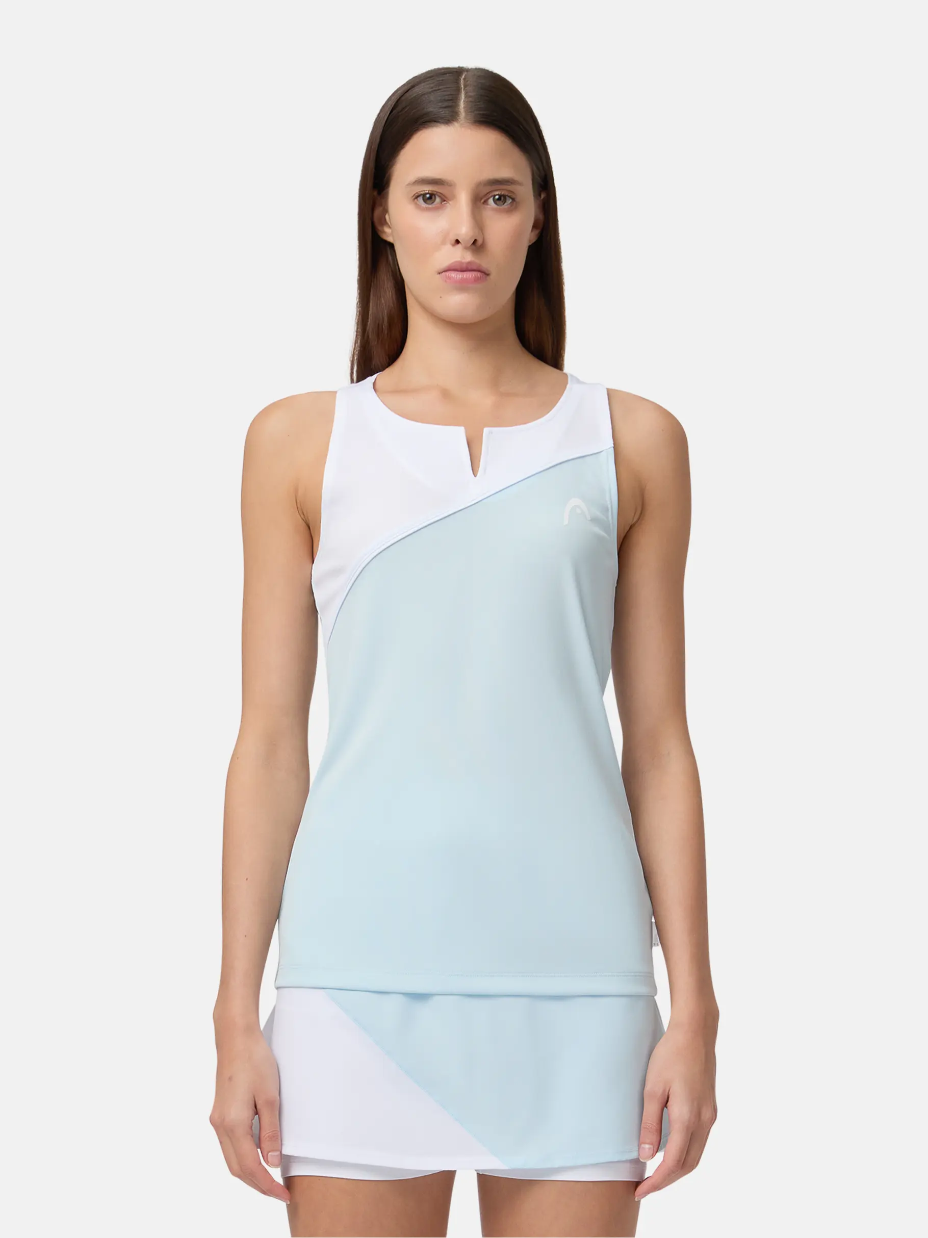 New, view full size image of Front view of Product detail - SPIRIT Tank Top Women light blue/white