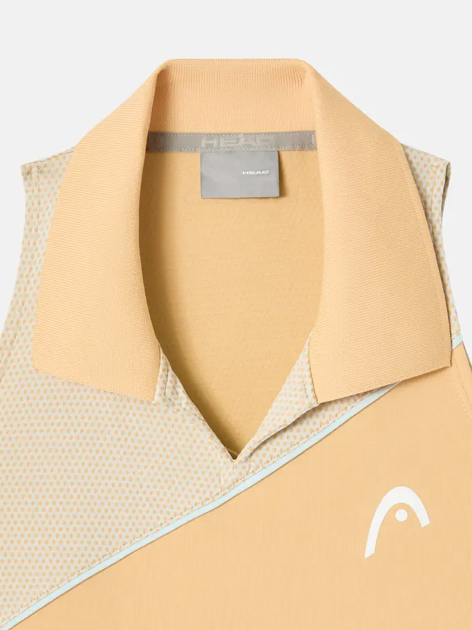 Sale, view full size image of Front view of Product detail - SPIRIT Dress Women apricot/light blue