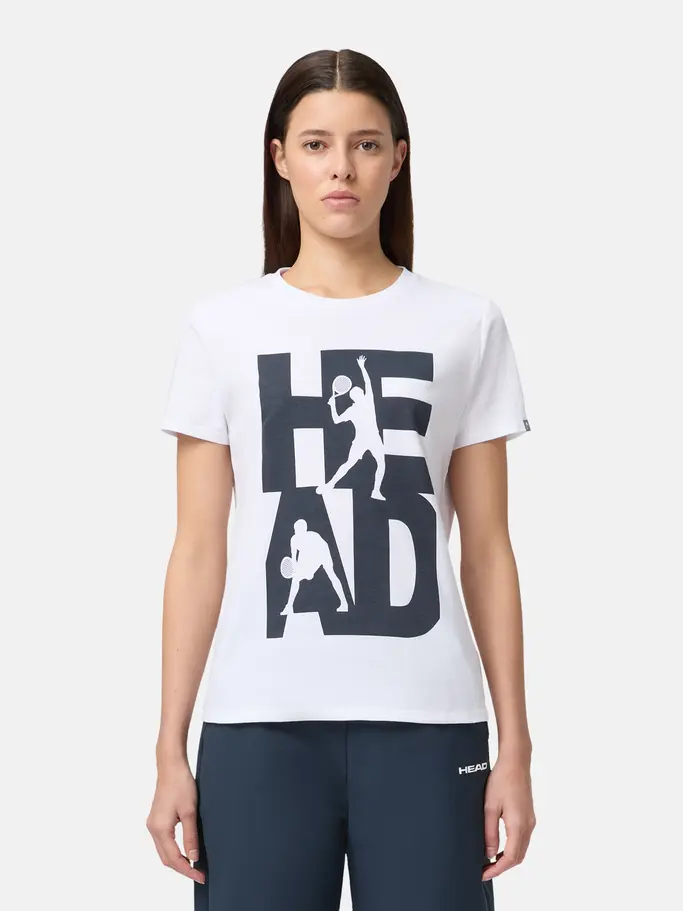 , view full size image of Front view of Product detail - VISION T-Shirt Women white/navy