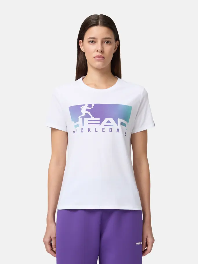 Sale, view full size image of Front view of Product detail - VISION T-Shirt Women white/purple