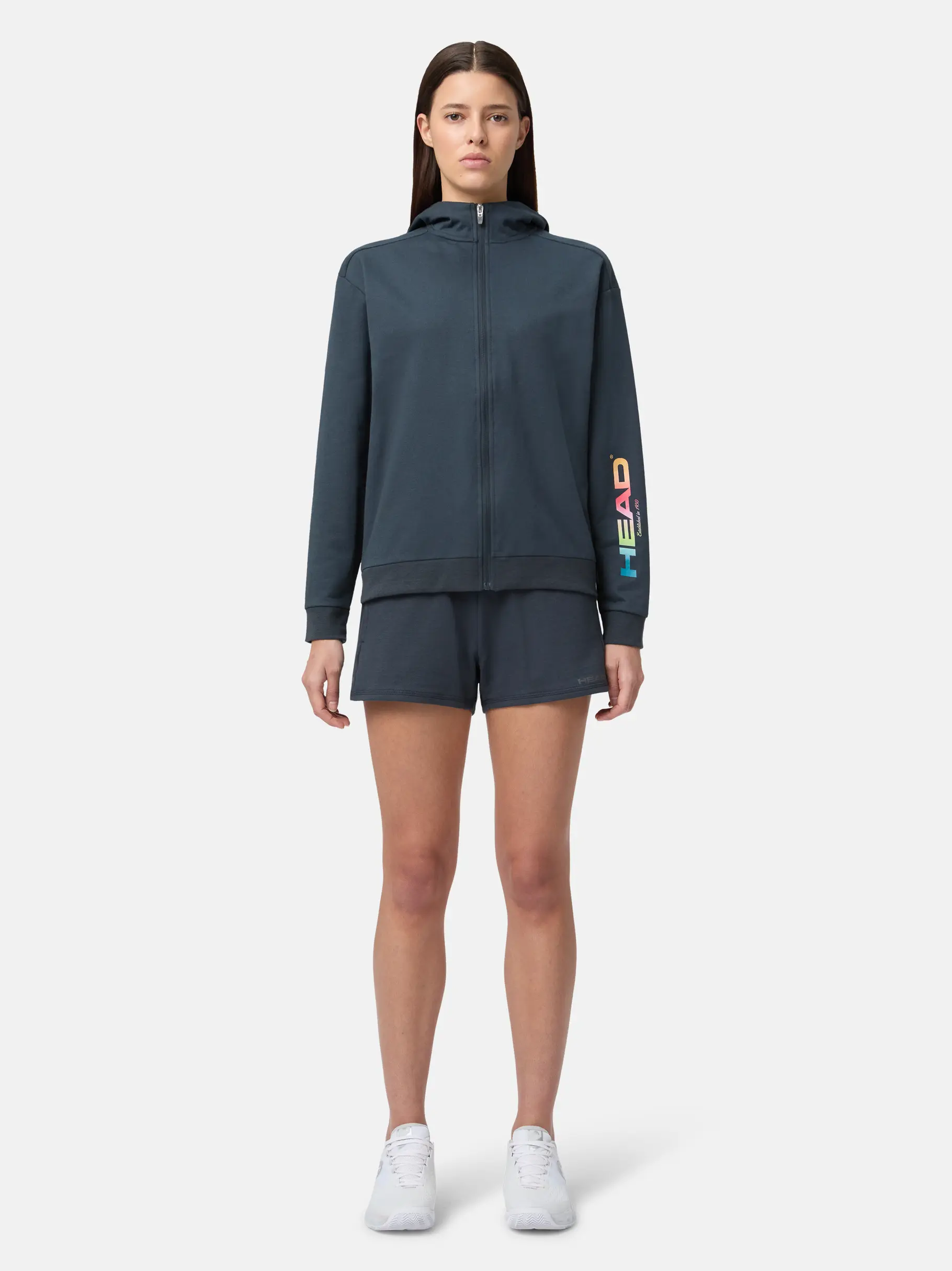 New, weergave van volledige grootte van vooraanzicht van Product detail - RALLY Hoodie FZ Women navy