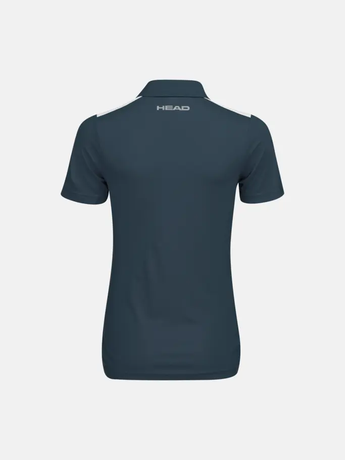 , view full size image of Front view of Product detail - CLUB 22 Tech Polo Shirt Women navy