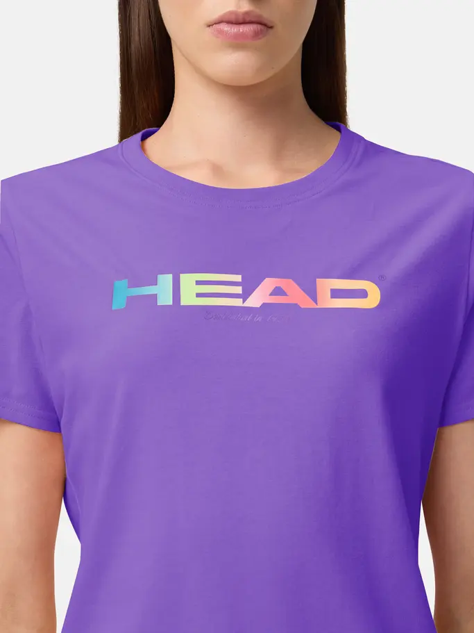 Sale, view full size image of Front view of Product detail - RAINBOW T-Shirt Women purple